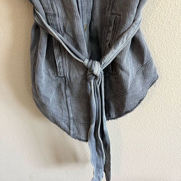 Anthropologie Pilcro Gray Belted Vest - Picture 5 of 13